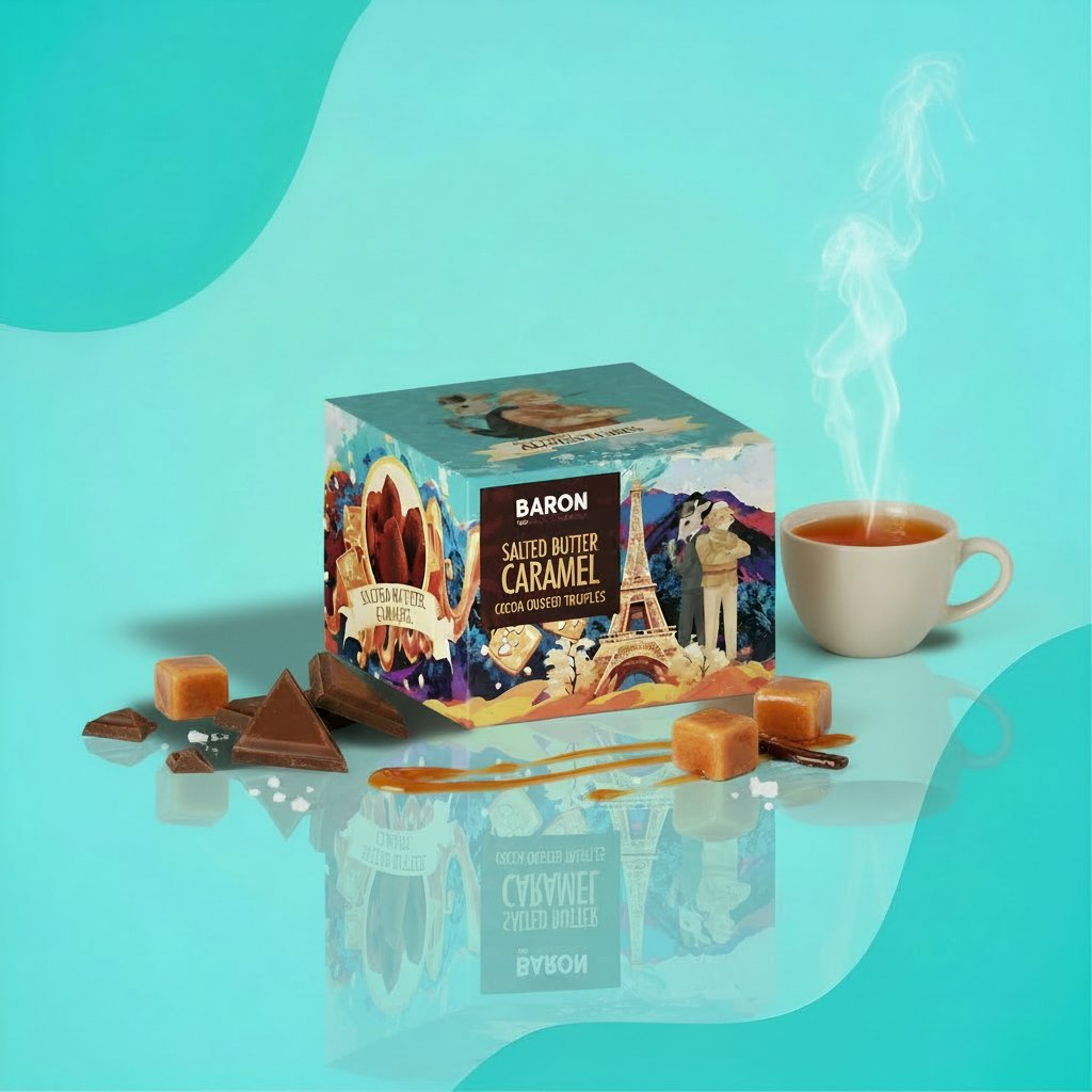 Конфеты Baron Salted Butter Caramel трюфели в какао-обсыпке (вес уточнить по упаковке)