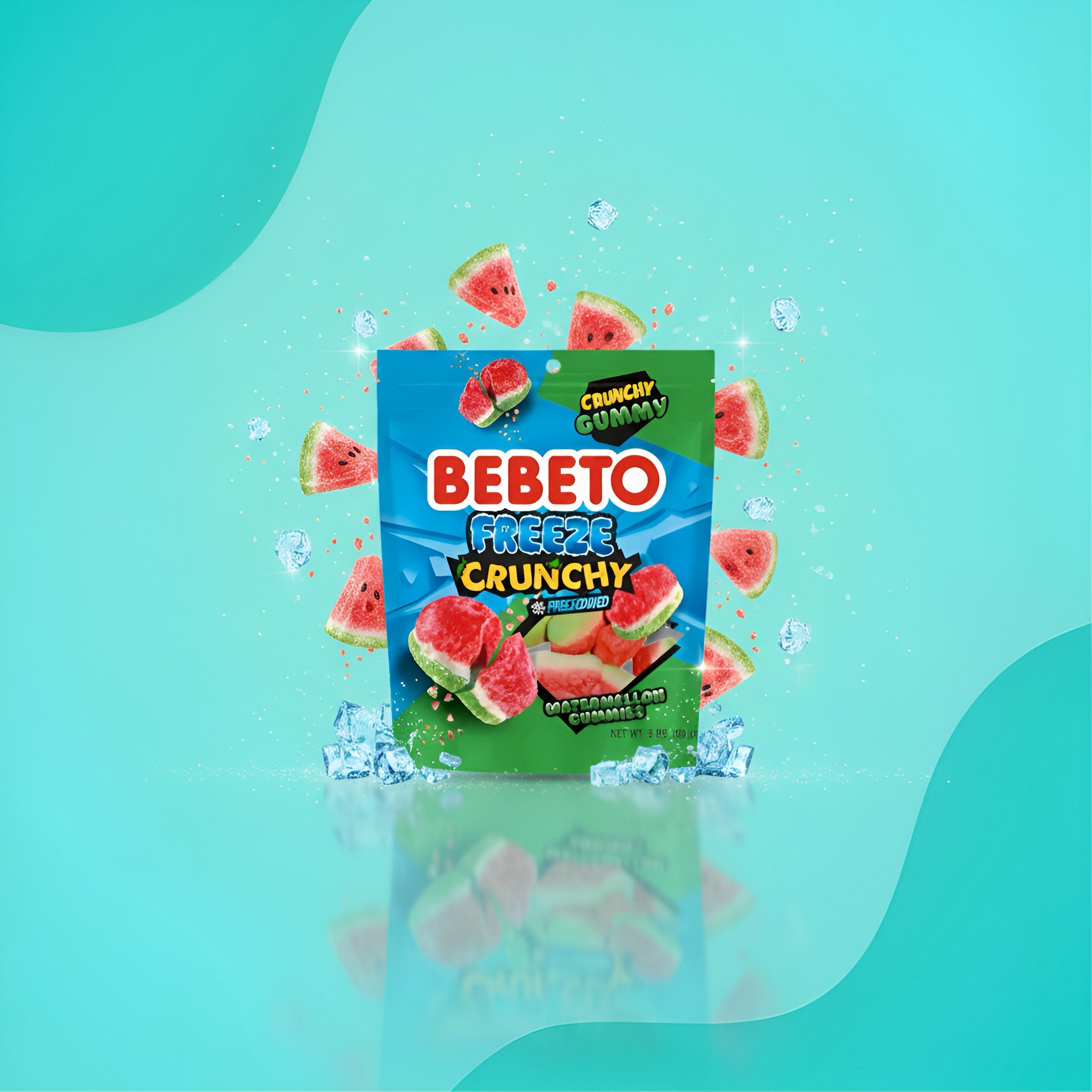 Bebeto Freeze Crunchy Watermelon, сублимированный мармелад, 35 г