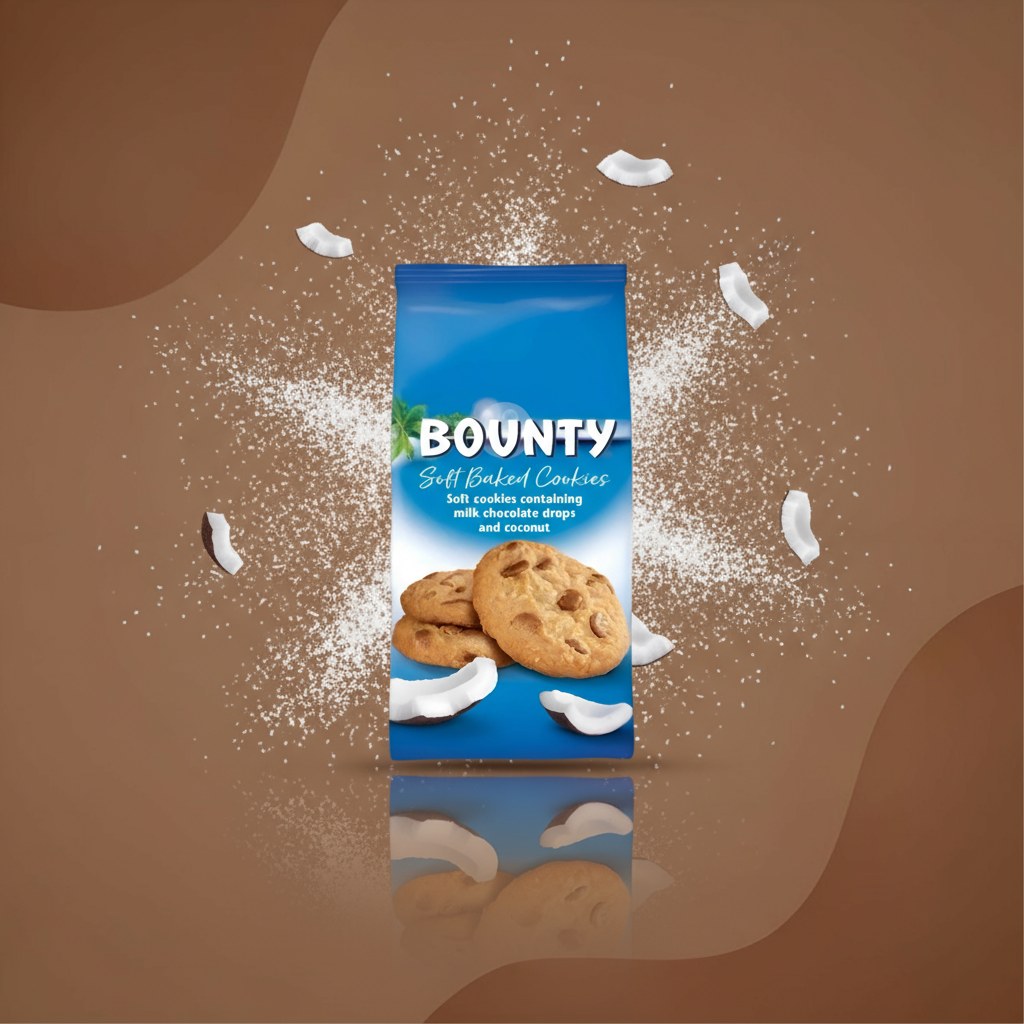 Печенье Bounty Soft Baked с кокосом и шоколадом 162 г
