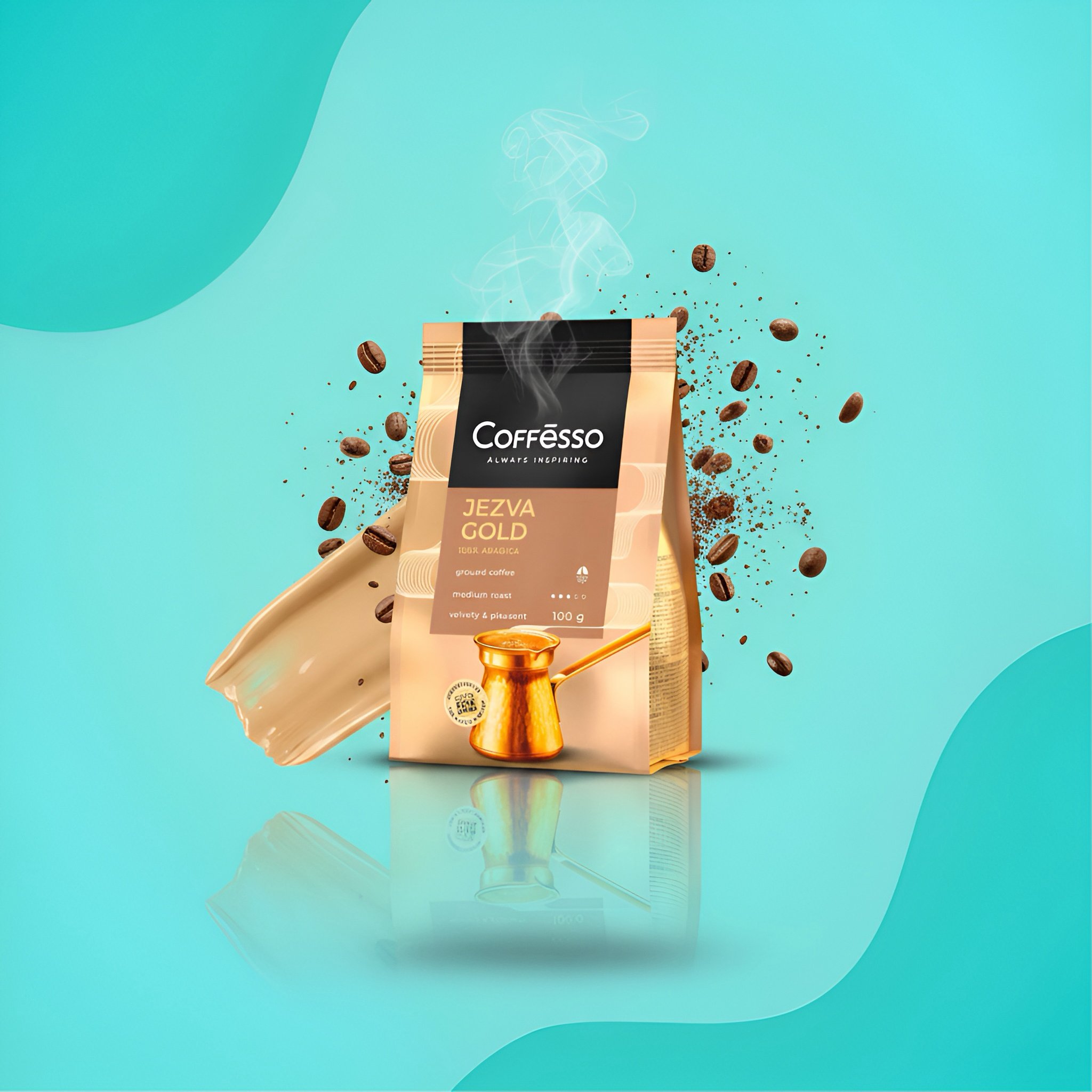 Кофе молотый Coffesso Jezva Gold 100% Arabica для турки 100 г