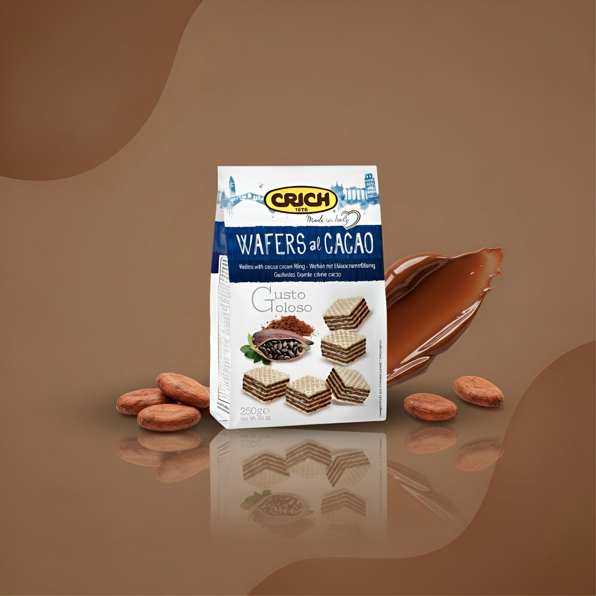 Вафли Crich Wafers с какао-кремом 250 г