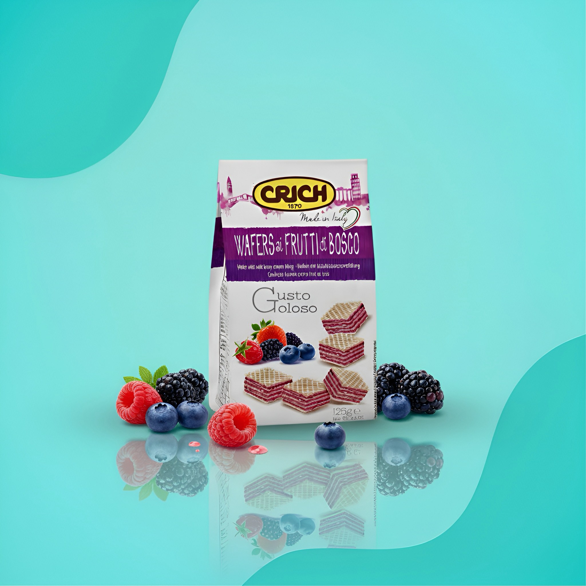 Вафли Crich Wafers с кремом «лесные ягоды» 125 г
