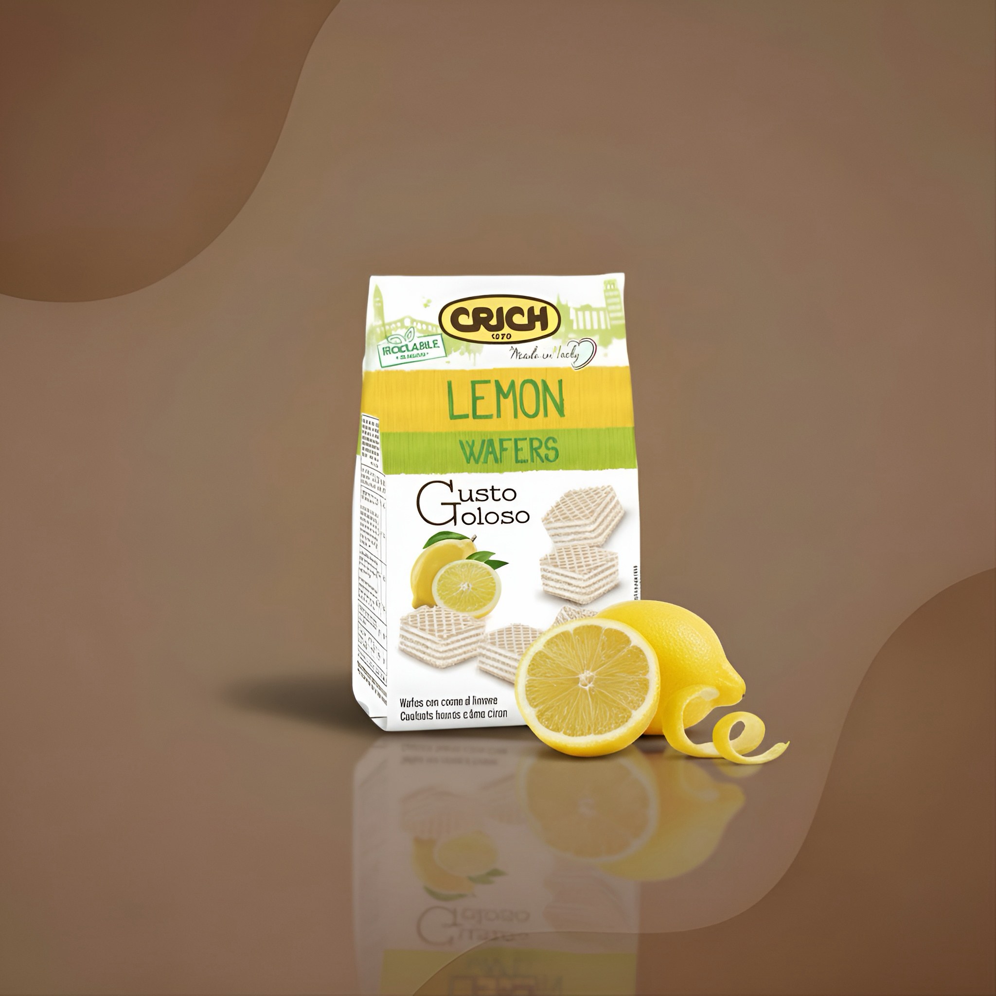 Вафли Crich Wafers с лимонным кремом 250 г