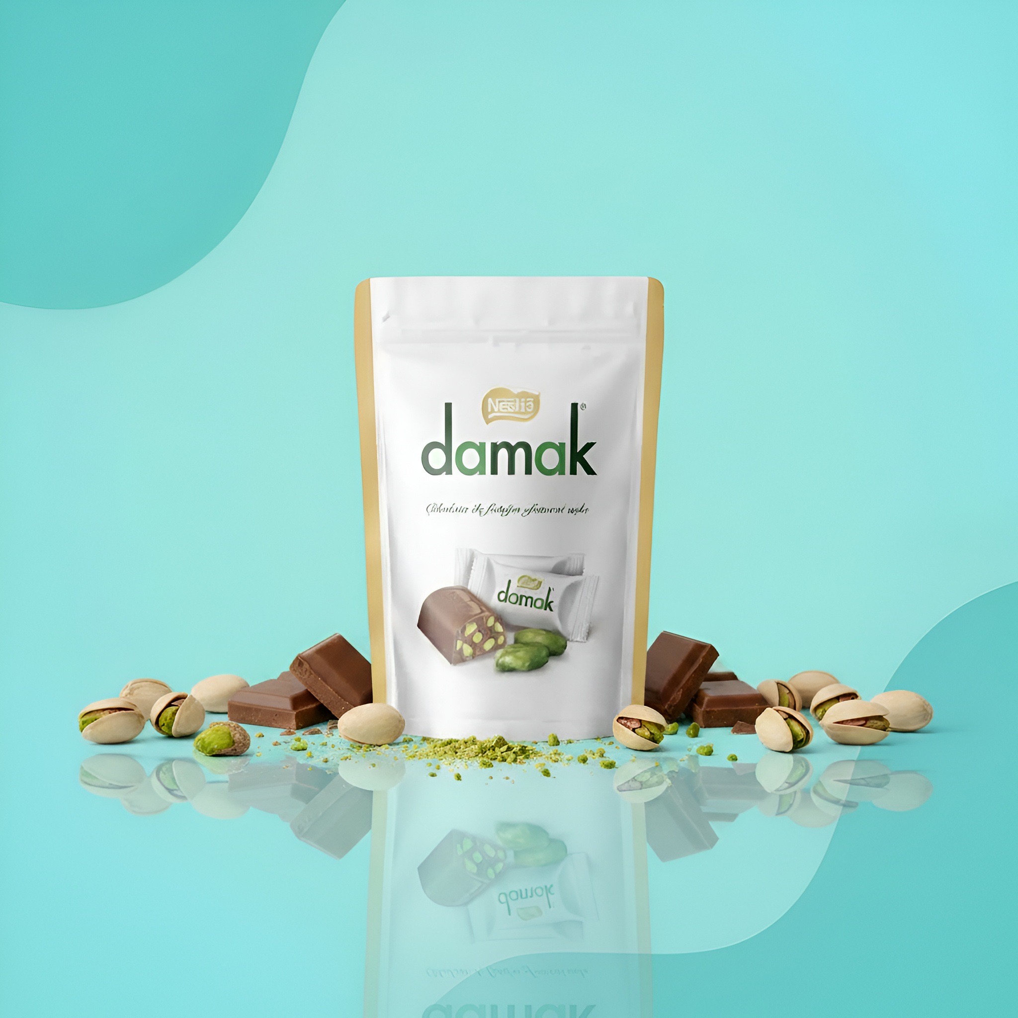 Nestlé Damak, шоколадные конфеты с фисташкой (пакет), вес уточнить