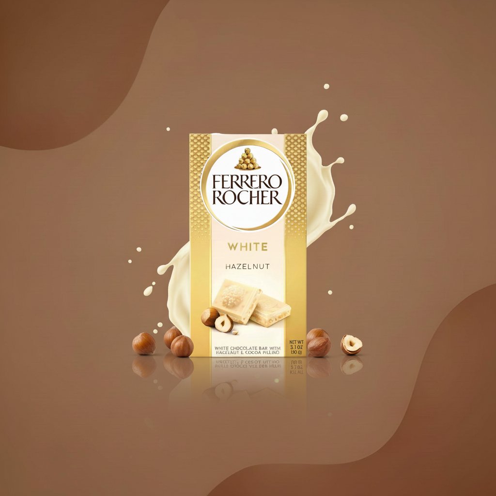Шоколад Ferrero Rocher White белый с фундуком 90 г