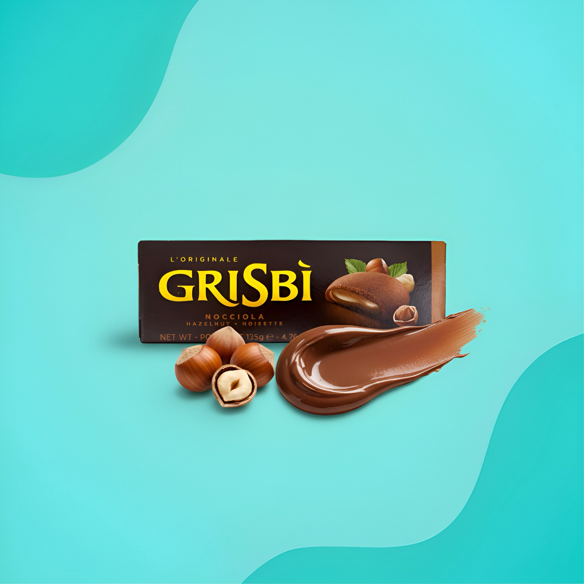 Печенье Grisbì Nocciola с кремом из фундука 135 г