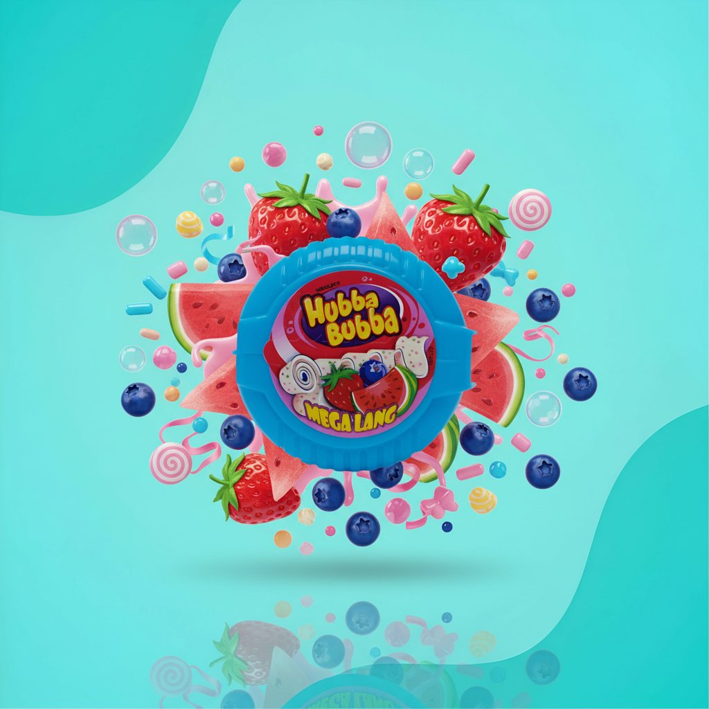 Жевательная резинка Hubba Bubba Mega Lang фруктовый микс 56 г