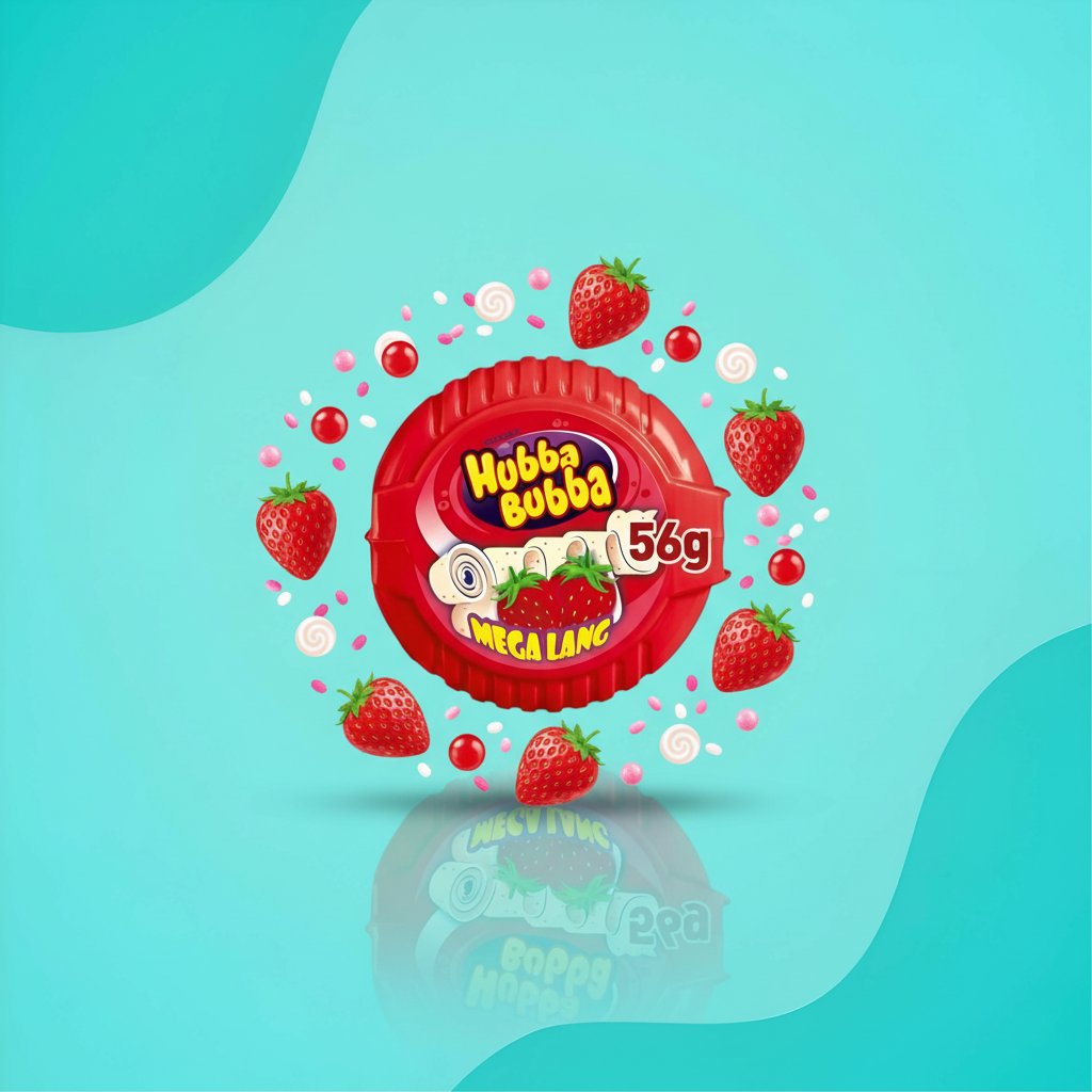 Жевательная резинка Hubba Bubba Mega Lang клубника 56 г