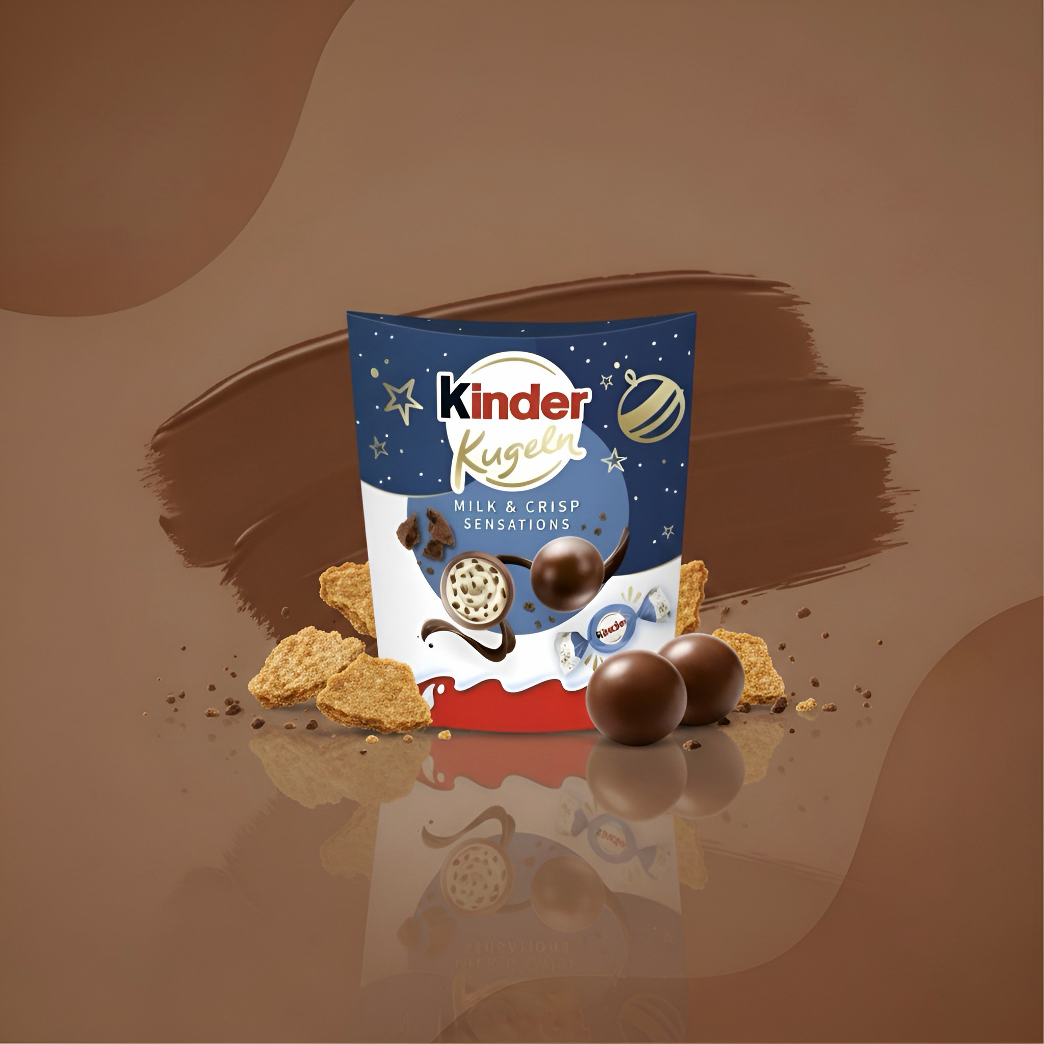 Конфеты Kinder Kugeln Milk & Crisp шарики с хлопьями 90 г
