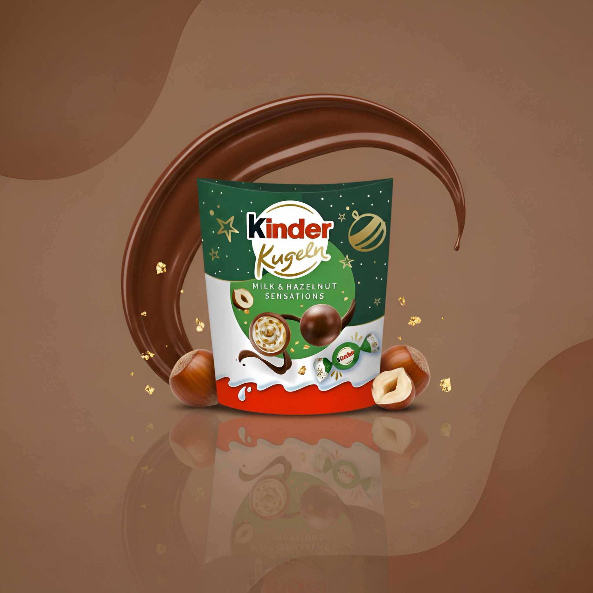 Конфеты Kinder Kugeln Milk & Hazelnut шарики с фундуком 90 г