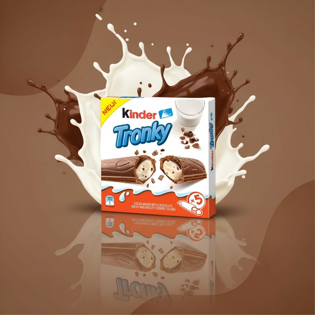 Вафли Kinder Tronky с молочно-какао кремом 90 г