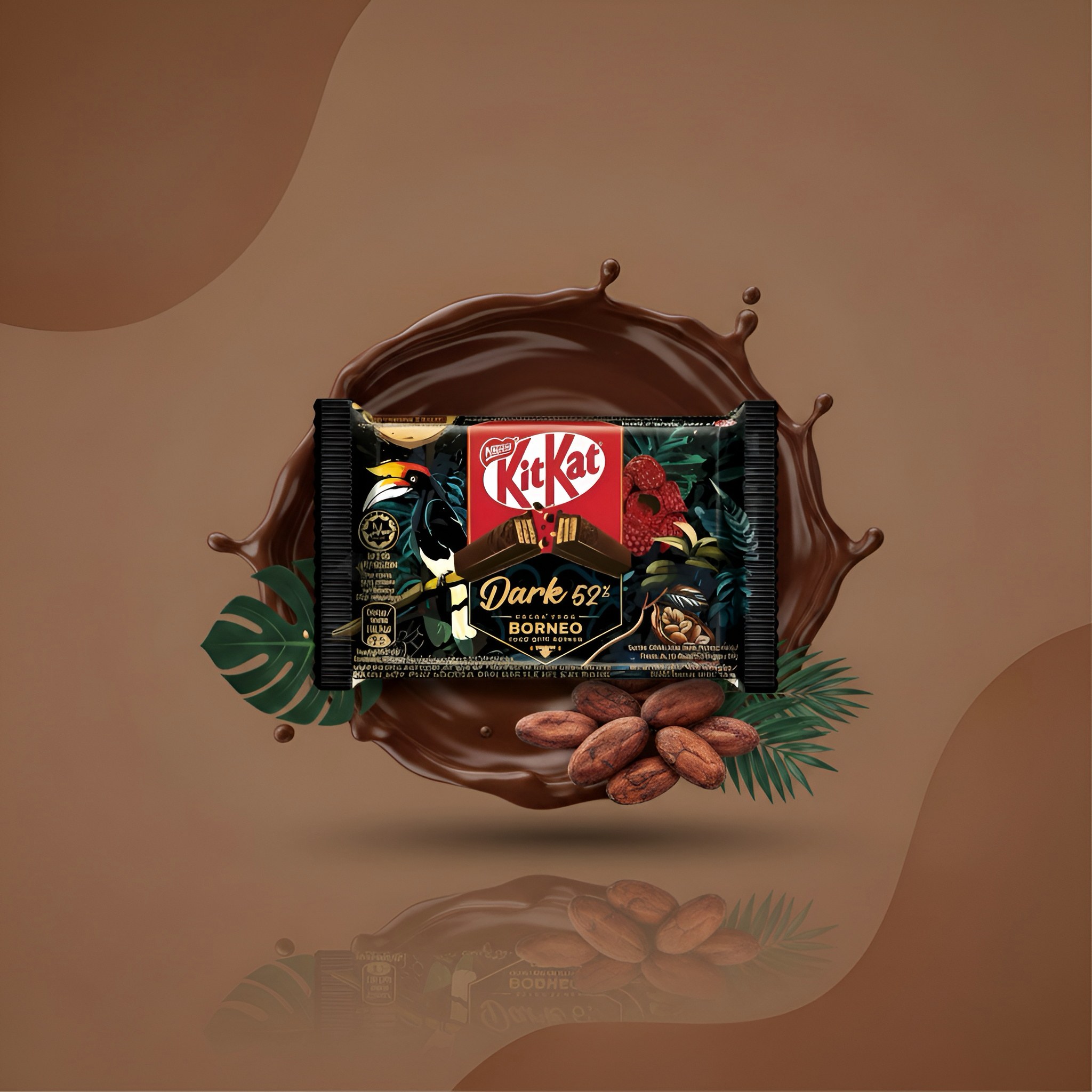 Батончик KitKat Dark Borneo тёмный шоколад 52% 41,5 г