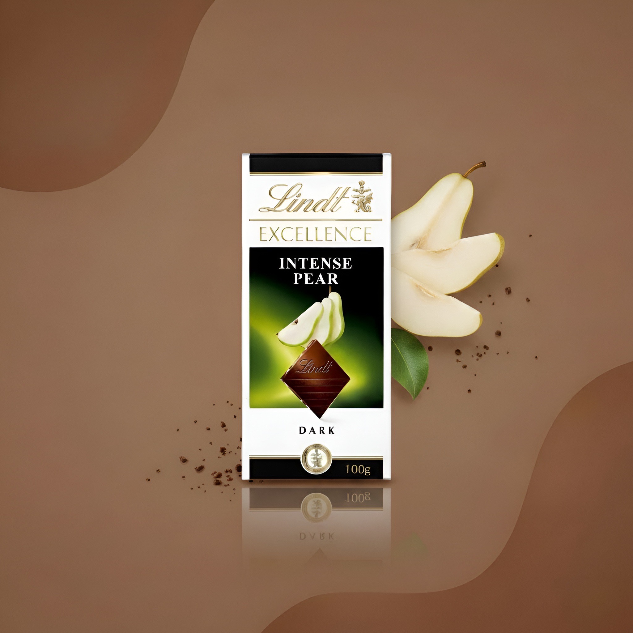 Lindt Excellence Intense Pear, тёмный шоколад с грушей, 100 г