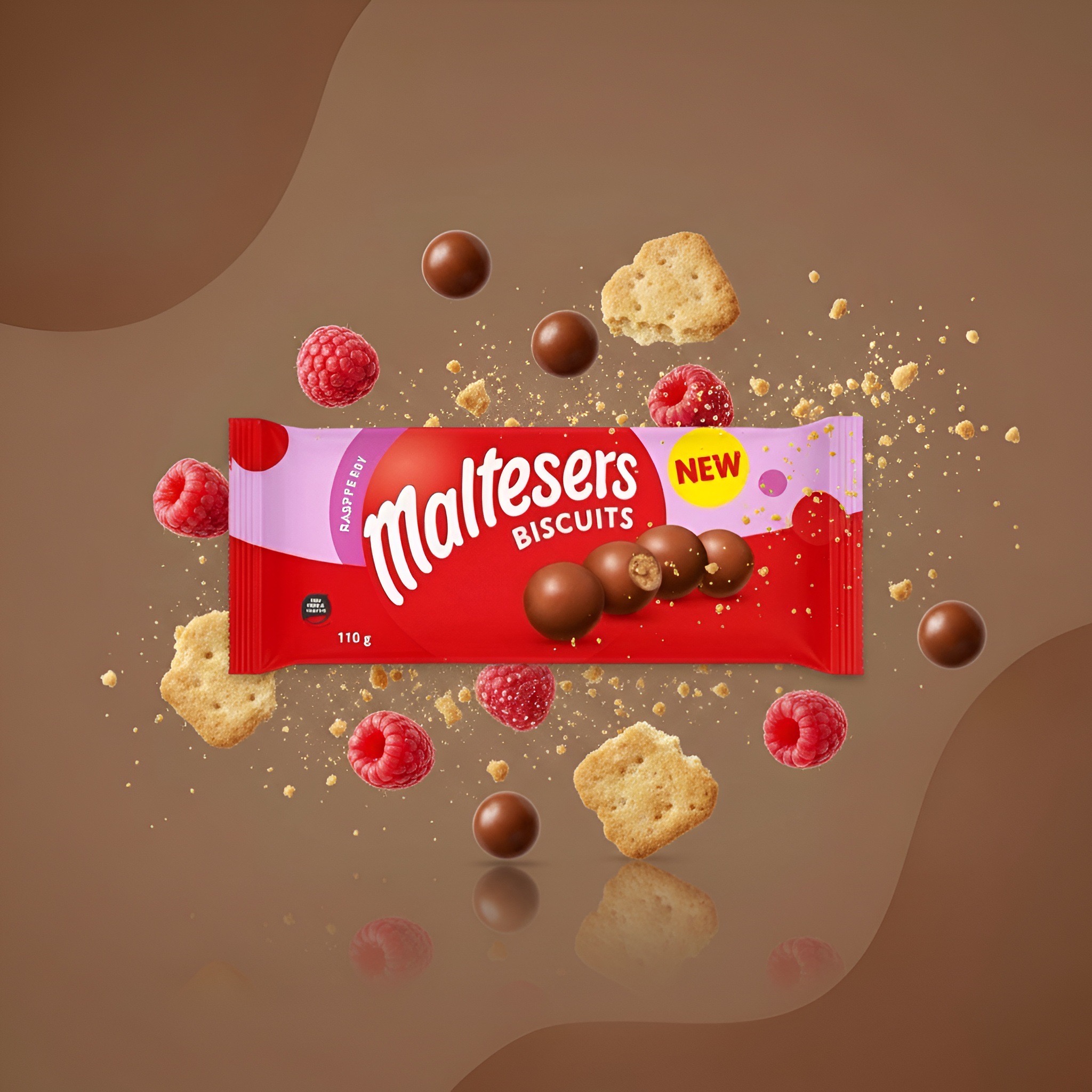Maltesers Biscuits Raspberry малина 110 г