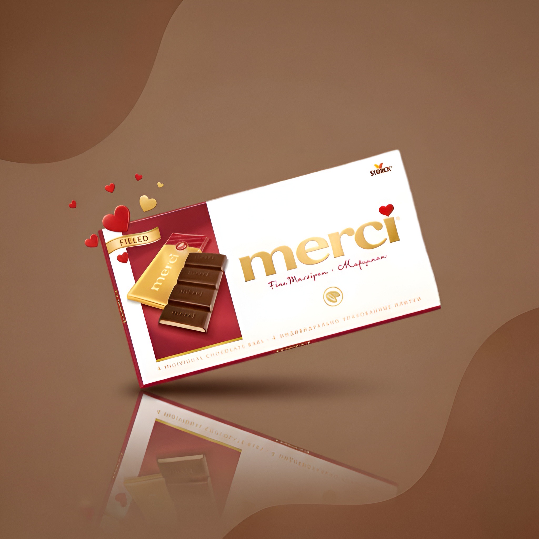 Merci Fine Marzipan, набор шоколада с марципаном, вес уточнить