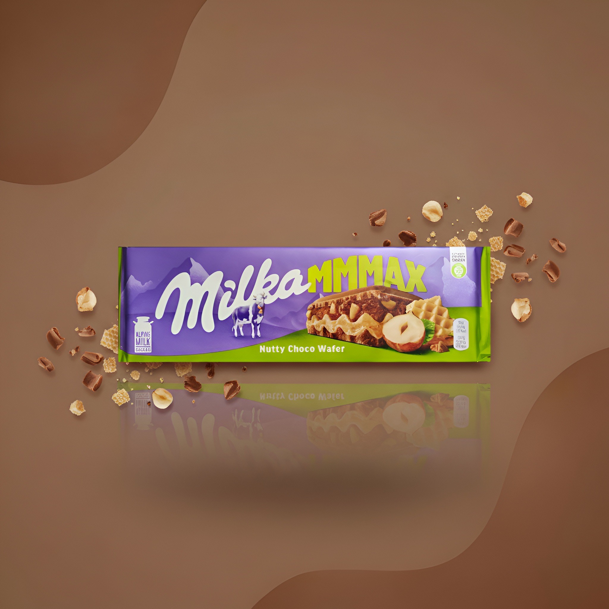 Milka MMMAX Nutty Choco Wafer орех-вафля 300 г