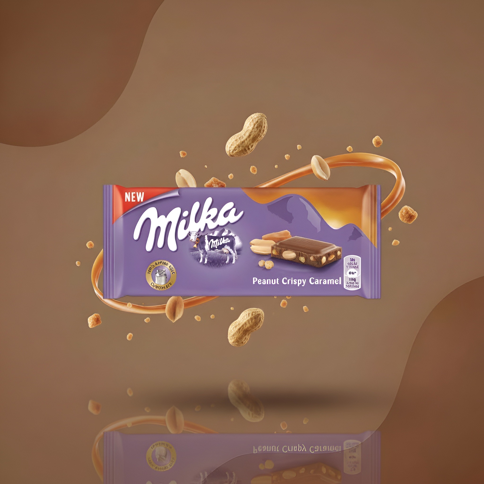 Milka Peanut Crispy Caramel арахис-карамель 90 г