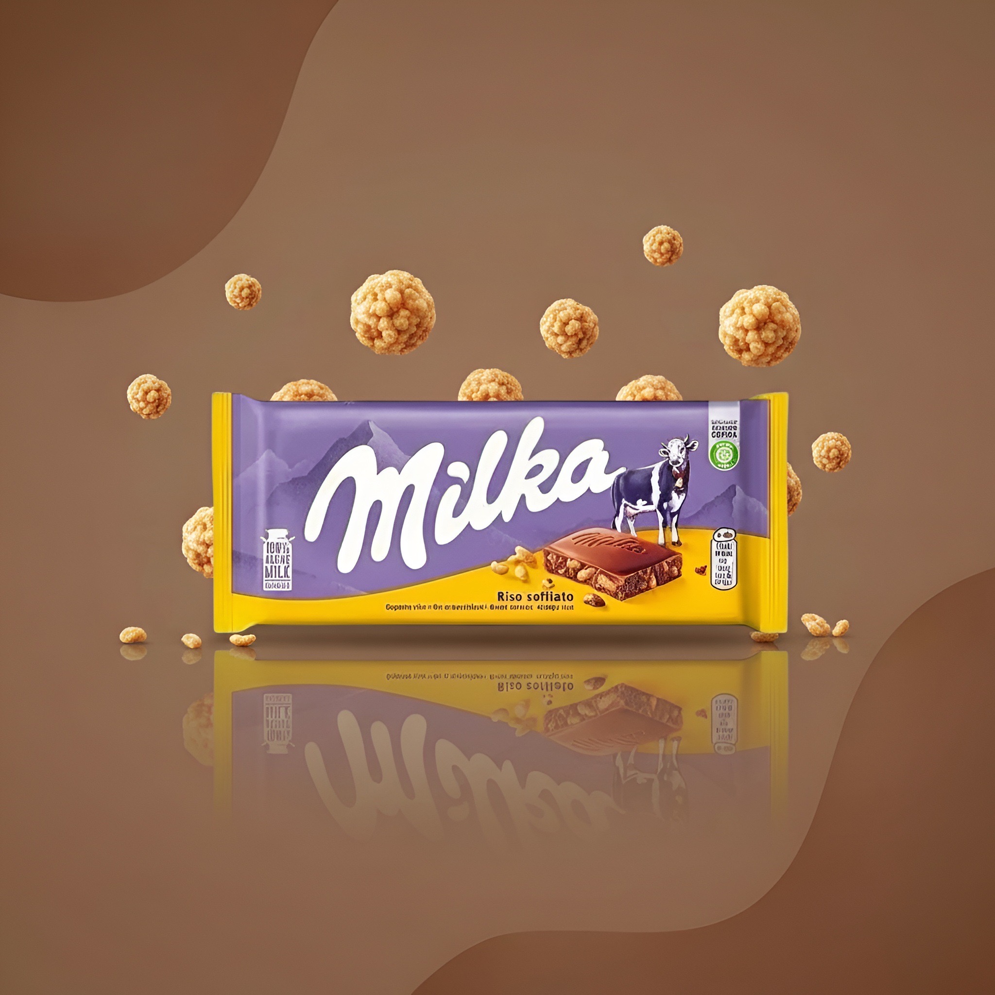 Milka Riso Soffiato с воздушным рисом 100 г