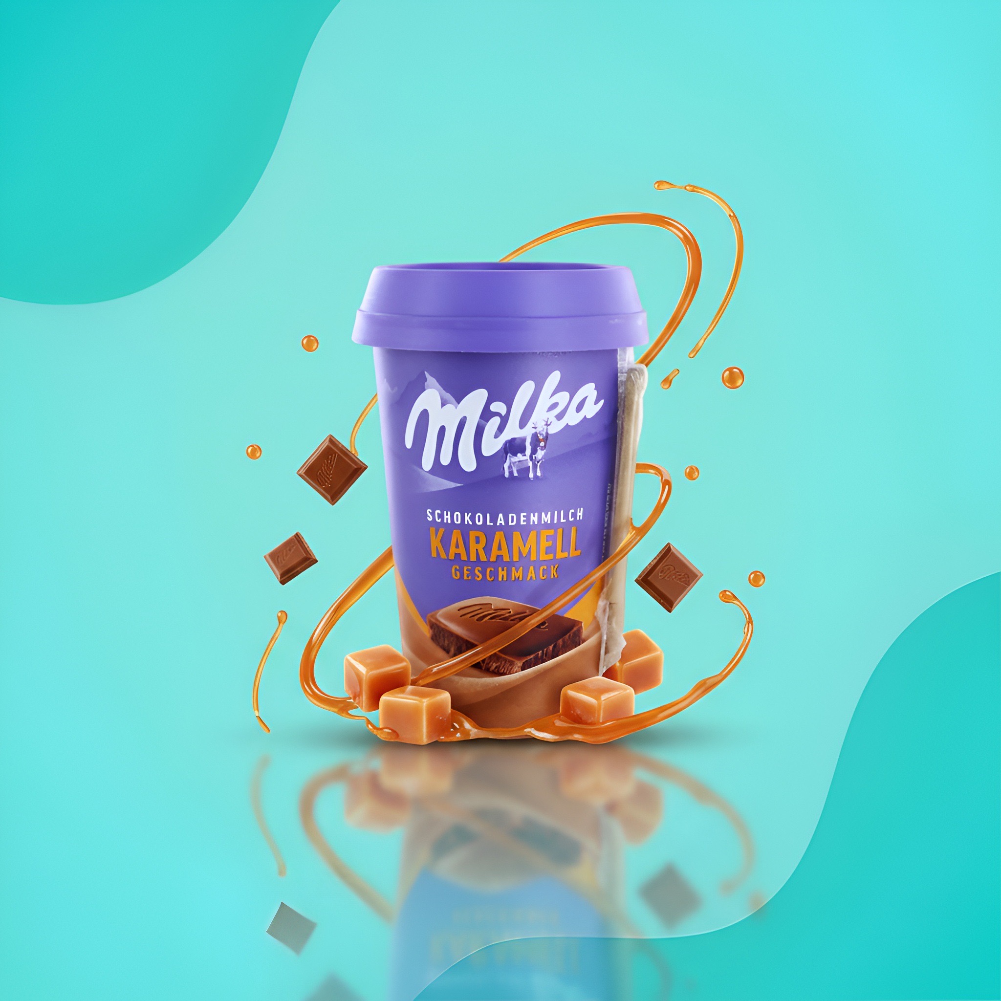 Milka молочный коктейль шоколад-карамель, 200 мл