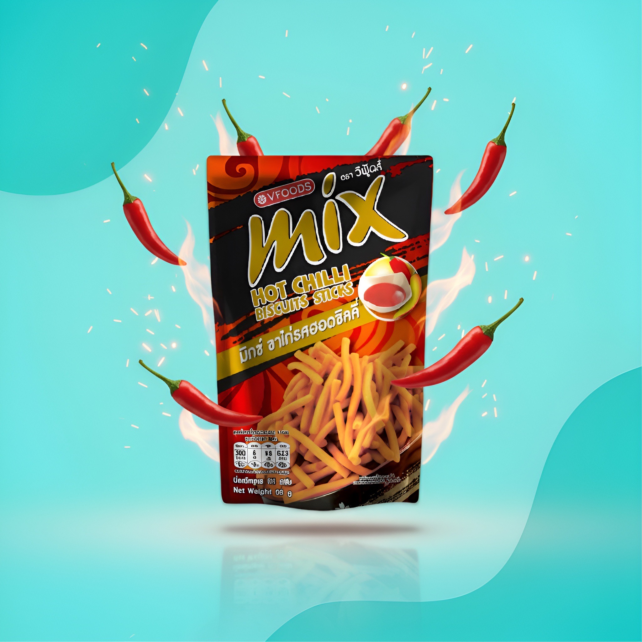 Mix Hot Chilli Biscuit Sticks, 50 г