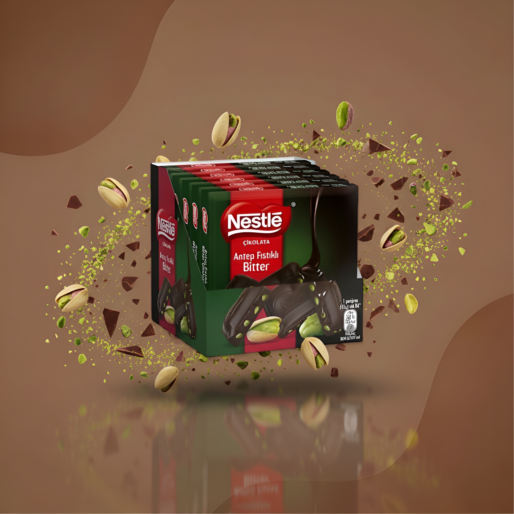 Nestlé Antep Fıstıklı Bitter тёмный с фисташкой 60 г