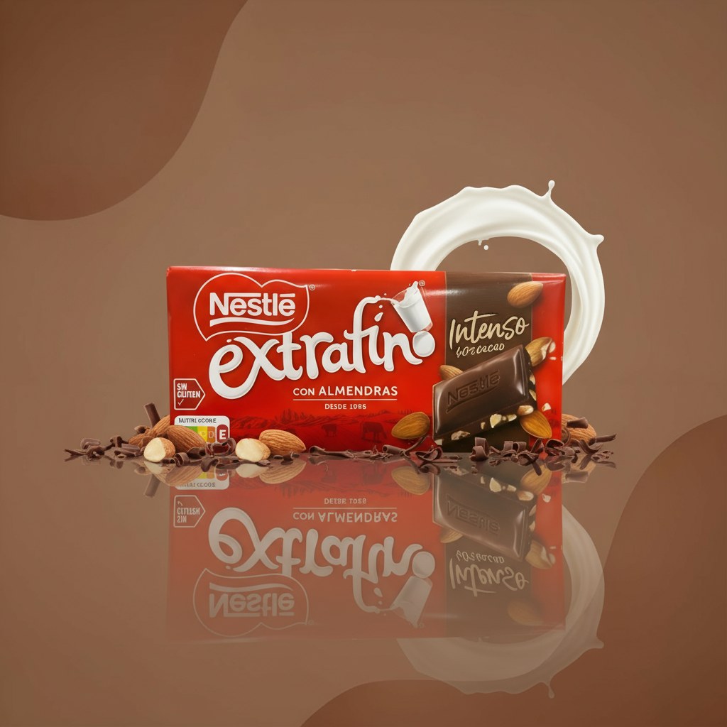 Шоколад Nestlé Extrafino Intenso тёмный с миндалём 123 г