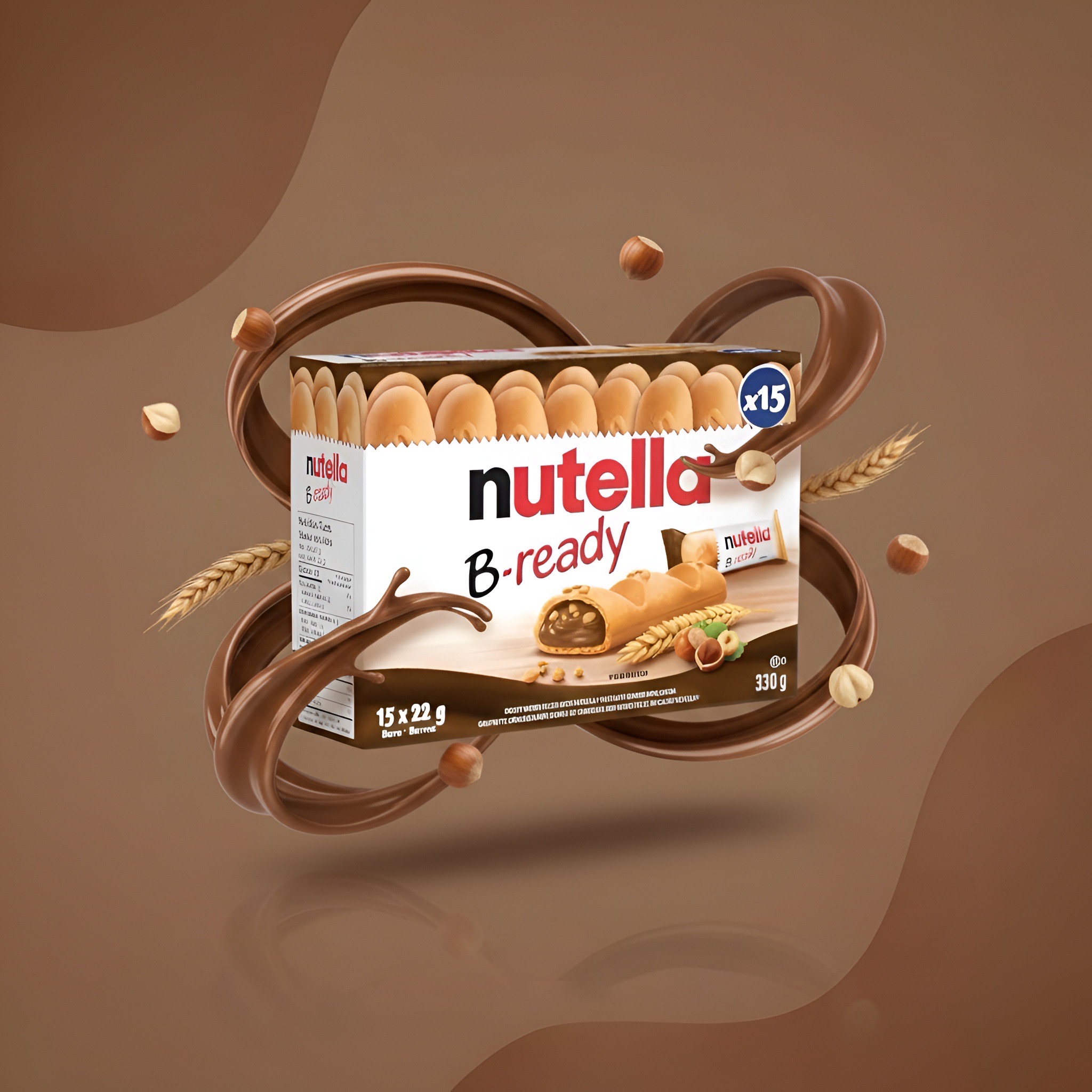 Nutella B-ready вафельный батончик 15 шт 330 г