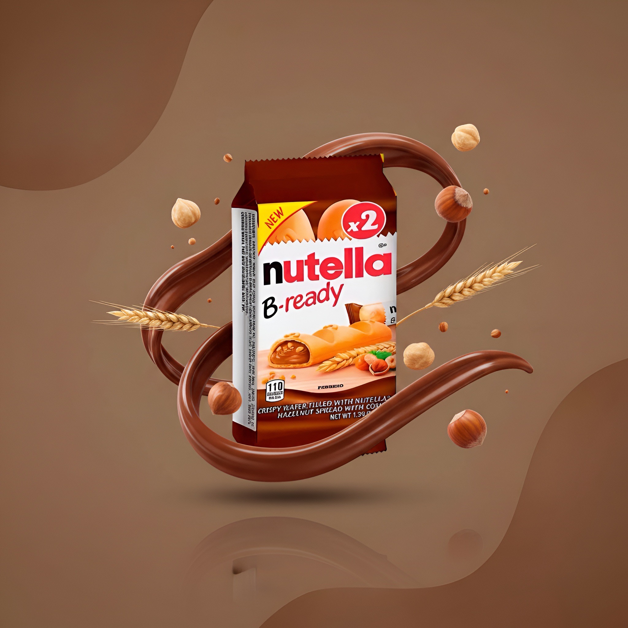 Nutella B-ready вафельный батончик 2 шт 44 г