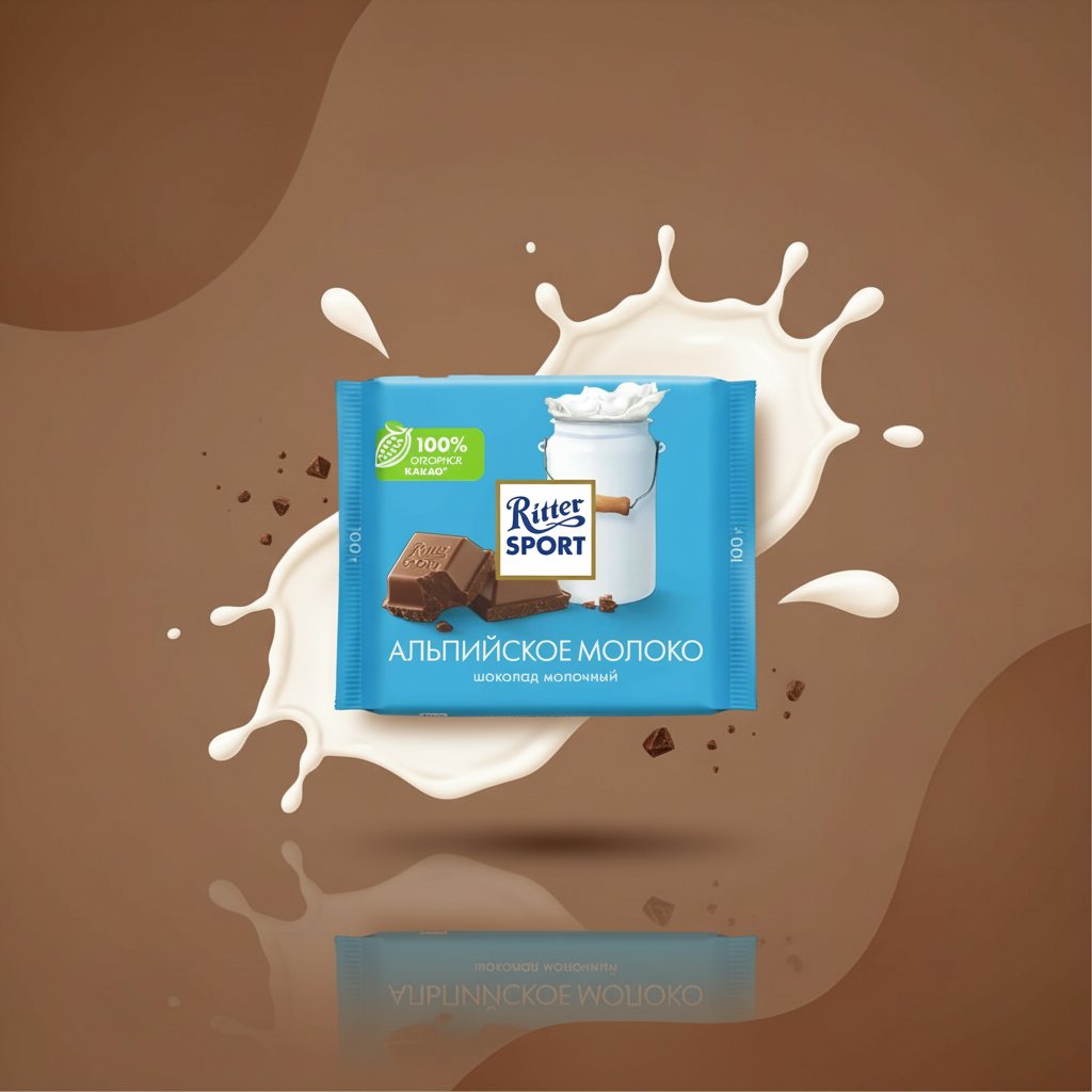 Шоколад Ritter Sport Альпийское молоко молочный 100 г