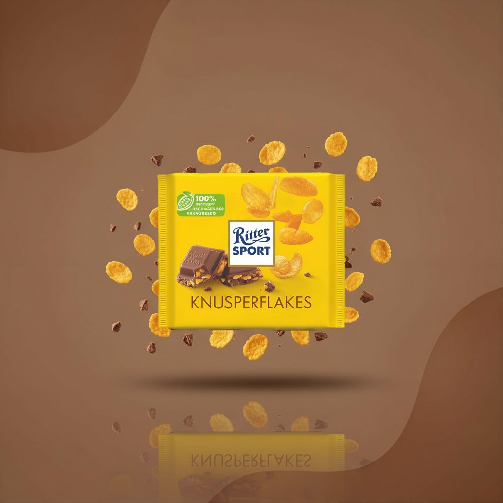Шоколад Ritter Sport Knusperflakes молочный с хлопьями 100 г