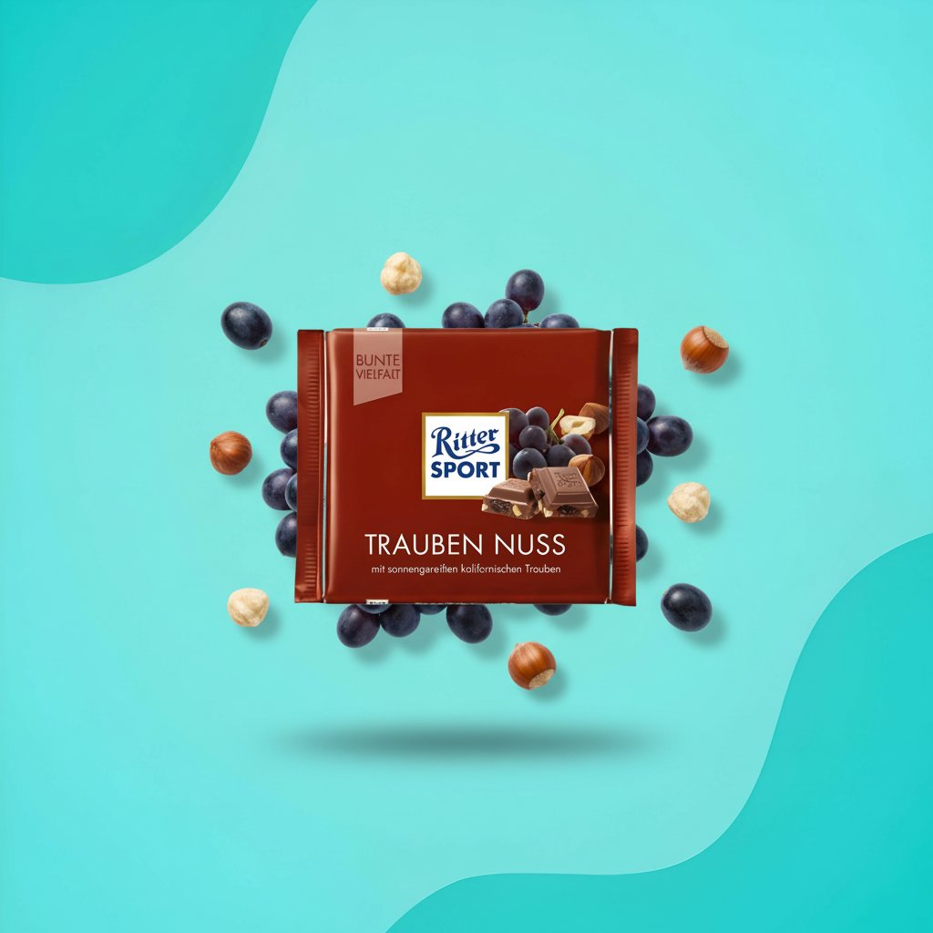 Шоколад Ritter Sport Trauben-Nuss молочный с изюмом и фундуком 100 г