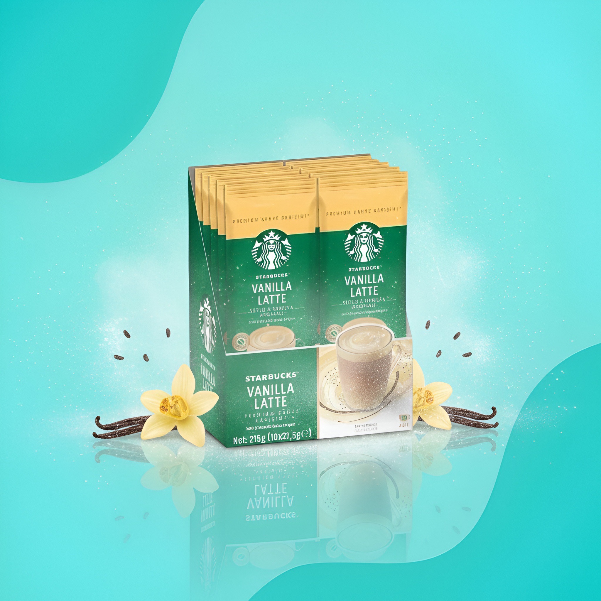 Кофейный напиток Vanilla Latte (растворимый, саше), 215 г (10 саше)