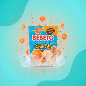 Bebeto Freeze Crunchy Peach Rings, сублимированный мармелад, 35 г