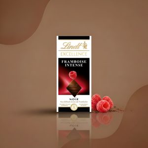 Lindt Excellence Framboise Intense, тёмный шоколад с малиной, 100 г