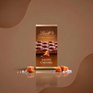 Lindt Extra Creamy Salted Caramel, молочный шоколад с солёной карамелью, 100 г