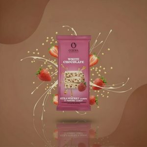 Шоколад O'Zera White белый с клубникой и взрывной карамелью 90 г