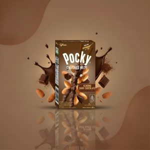 Pocky Almond Dark Chocolate, палочки в тёмном шоколаде с миндалём, 25 г
