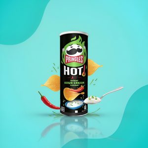 Pringles Острая сметана с зеленью, 165 г