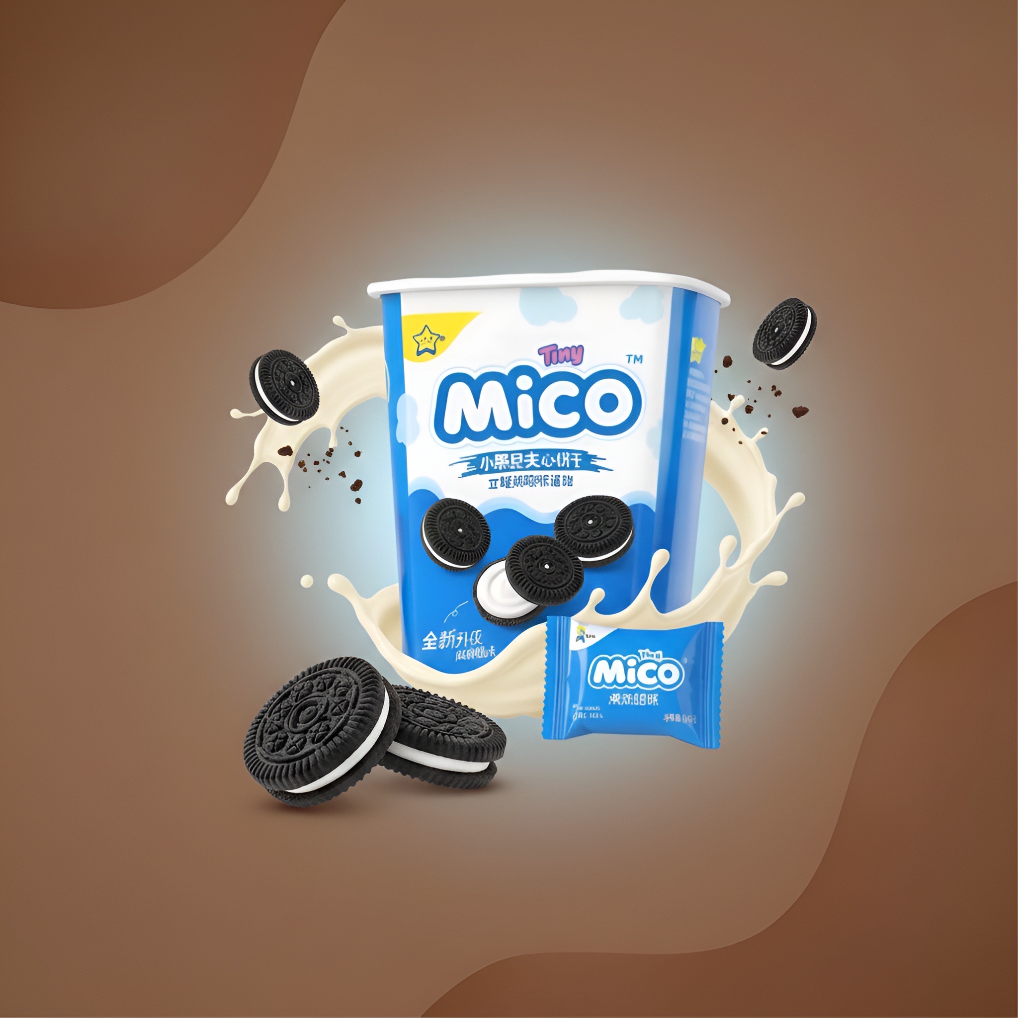 Tiny Mico, мини печенье-сэндвич с молочным кремом, 120 г